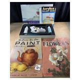 Vintage painting set and books
