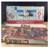 Vintage Monopoly and Clue games