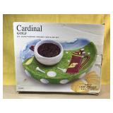 Cardinal Golf 2PC. Hand Painted Ceramic Chip &
