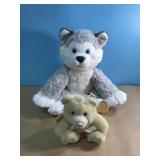 Cute Wolf Bulid-A-Bear Plush & Angel Plush