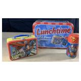 Metal lunchbox with Superman Salt & pepper