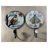 Two 6" wide cute hooks