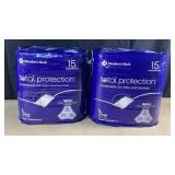 New in package 15 underpads each. Total