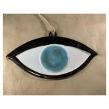 Strange 14" across porcelain EYE wall hanging