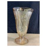 Vintage Jeannette Glass Iridescent Marigold Iris