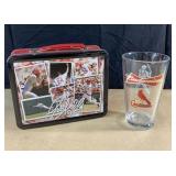 St. Louis Cardinals lunchbox and a Budweiser St.