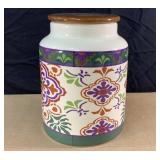 7 inch tall pottery canister