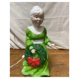 Grandma with Christmas Wreath, ceramic, tested