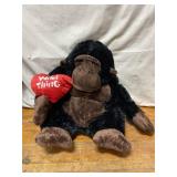 Wild thing stuffed gorilla with a heart