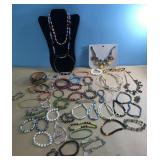 Lot of cute Bracelets & Necklaces-display board