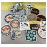 16 Vintage Drink Coasters-Budweiser, Coca Cola &