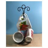 Coffee cups with stand