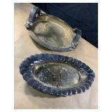 Metal bar tray and a Waverly William Rogers tray