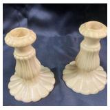 2 vintage RumRill Ceramic Candle Holders