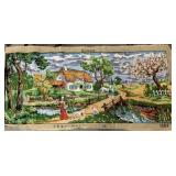 BEAUTIFUL hand stitched tapestry-look piece 19x44