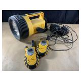 Garrity flashlight and a pair of talkabouts