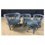 Vintage 5" tall wicker doll furniture