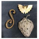 Sarahoo, LC & Buttefly Brooches