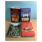 2 David Baldacci Books & 2 Belva Plain Novels