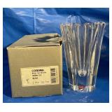 Corona Lars Hellsten crystal vase-Orrefors Sweden