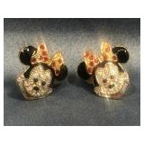 Minnie Mouse Clip On Earrings Disney