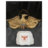 American Eagle Gold Painted Wall Hanging Decor &