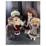 4 set Vintage Porcelain Dolls. Boy/Girl set &