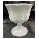 Vintage Westmoreland milk glass grape pedestal