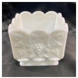 Vintage Westmoreland milk glass grape footed