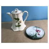7" Tea pot & 6.5" Germany Flower Plate