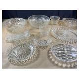 Pretty vintage pressed glass lot