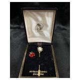 Vintage Interchangeable Stickpins and Box