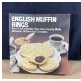 Four English muffin rings, delicious muffins and