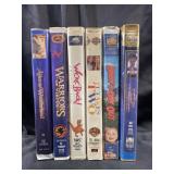 6 Vintage Family VHS Movie Tapes