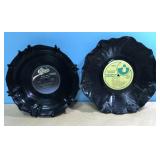 2 COOL Vinyl Records made into Bowls