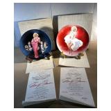 2, 9" Marilyn Monroe commemorative plates, with