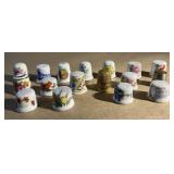 17 decorative thimbles, see pictures for markings