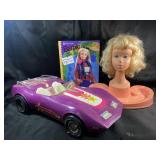 Barbie set Styling Makeup Head with Tray,