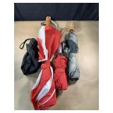 4 collapsible umbrellas
