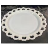 13" Milk Glass Serving Tray