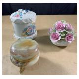 3 1/2 inch tall AYNSLEY bone china with one chip.