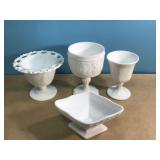 Cool Milk Glass Vases