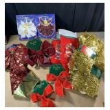 Christmas new items. Bows, stockings and Garland