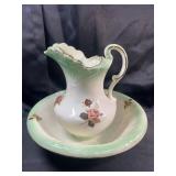 Vintage bowl and pitcher set