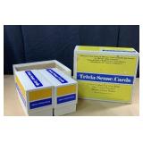 Trivia sense  cards. Color-coded for use