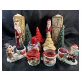 Lot of 13 Christmas Themed Candles