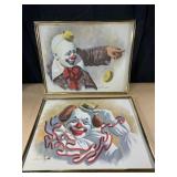 2 11x14 clown prints