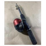 Collapsible fishing reel and rod