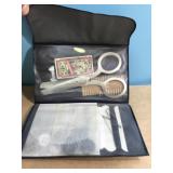 Vintage Sewing Kit w/ Scissors, thread, buttons,