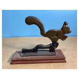 7.5 long and 6" tall squirrel nut cracker, metal